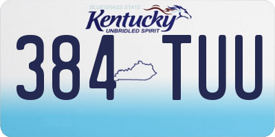 KY license plate 384TUU