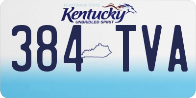 KY license plate 384TVA