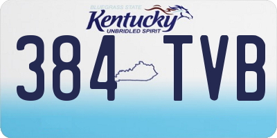 KY license plate 384TVB