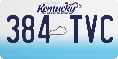 KY license plate 384TVC
