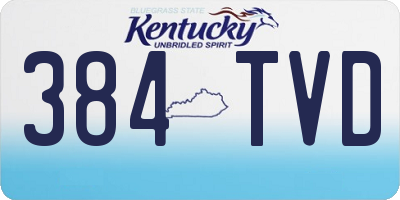 KY license plate 384TVD