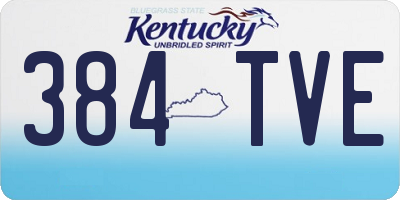 KY license plate 384TVE