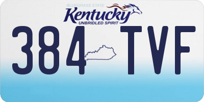 KY license plate 384TVF