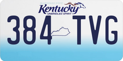 KY license plate 384TVG