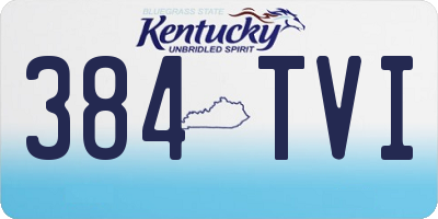 KY license plate 384TVI