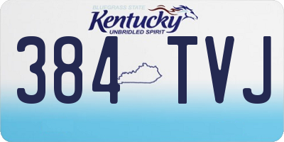 KY license plate 384TVJ