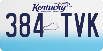KY license plate 384TVK
