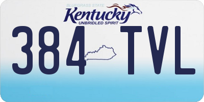 KY license plate 384TVL