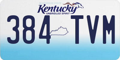 KY license plate 384TVM