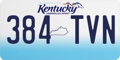 KY license plate 384TVN
