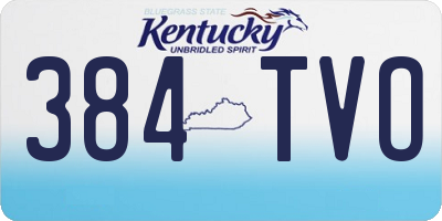 KY license plate 384TVO