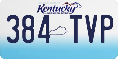 KY license plate 384TVP