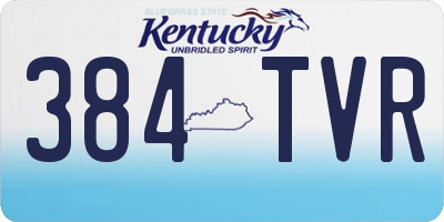 KY license plate 384TVR