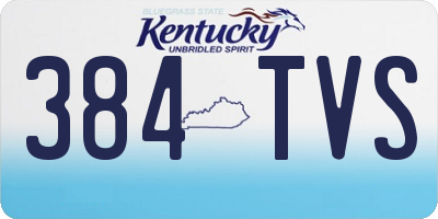 KY license plate 384TVS