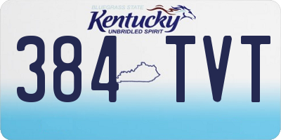 KY license plate 384TVT