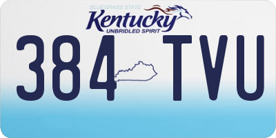 KY license plate 384TVU