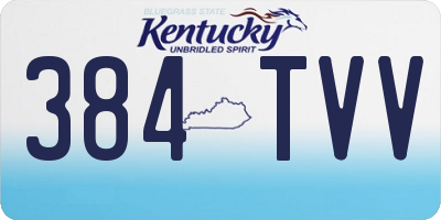 KY license plate 384TVV