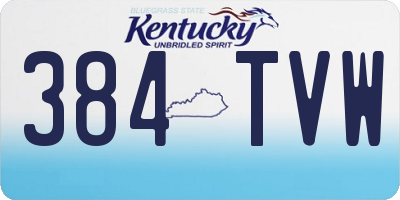 KY license plate 384TVW