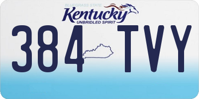 KY license plate 384TVY