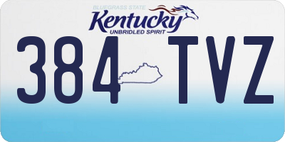 KY license plate 384TVZ