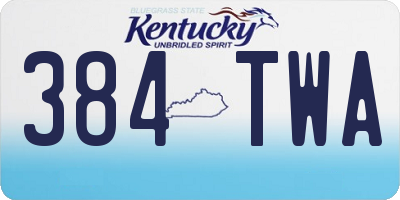 KY license plate 384TWA