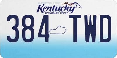 KY license plate 384TWD