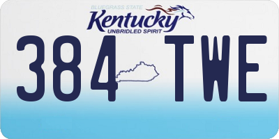 KY license plate 384TWE