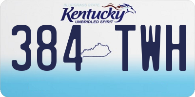 KY license plate 384TWH