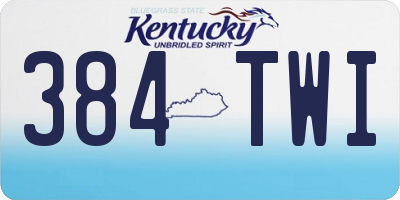 KY license plate 384TWI