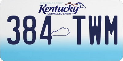 KY license plate 384TWM