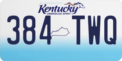 KY license plate 384TWQ