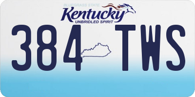 KY license plate 384TWS