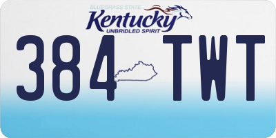 KY license plate 384TWT