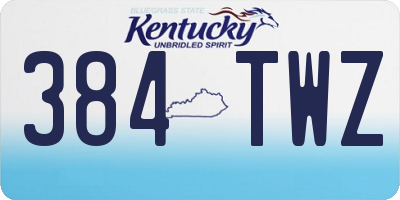KY license plate 384TWZ