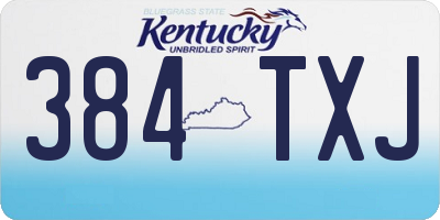 KY license plate 384TXJ