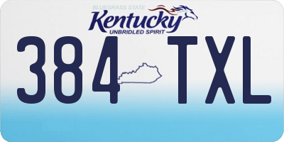 KY license plate 384TXL