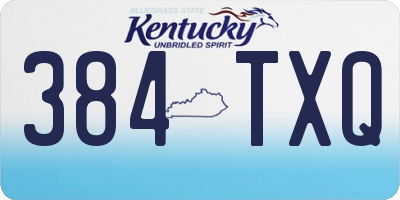 KY license plate 384TXQ