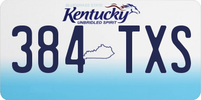 KY license plate 384TXS