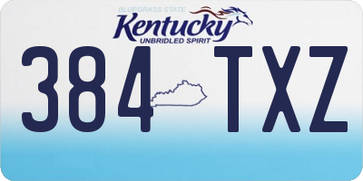KY license plate 384TXZ