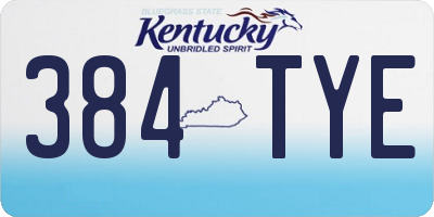 KY license plate 384TYE