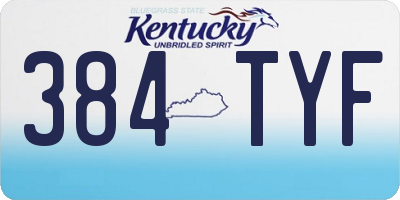 KY license plate 384TYF