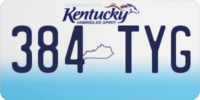KY license plate 384TYG