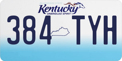 KY license plate 384TYH