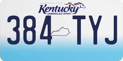 KY license plate 384TYJ