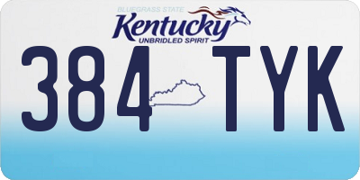 KY license plate 384TYK