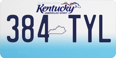 KY license plate 384TYL