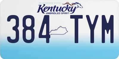 KY license plate 384TYM