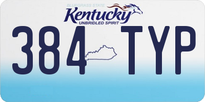KY license plate 384TYP