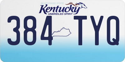 KY license plate 384TYQ