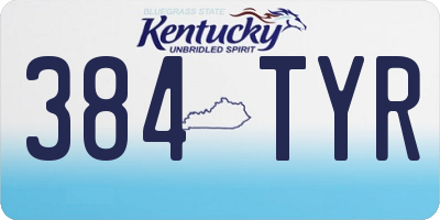 KY license plate 384TYR